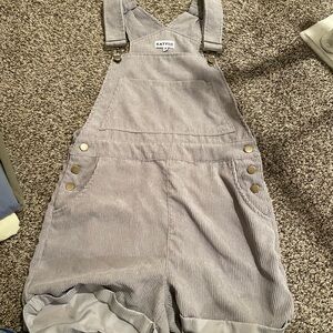 Gray Corduroy Kids Overalls